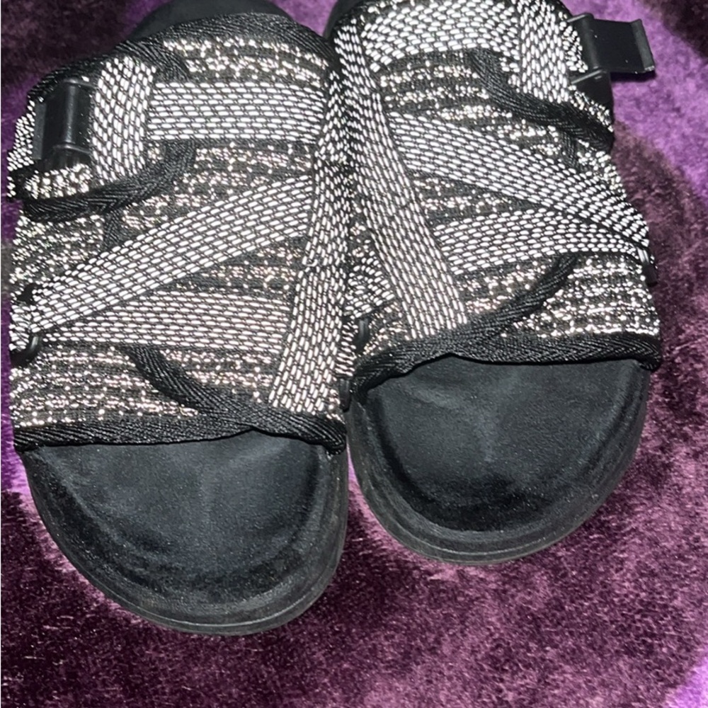 Stylish Black and White Sandals